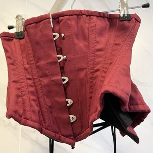 Orchard Corset Burgundy Cotton